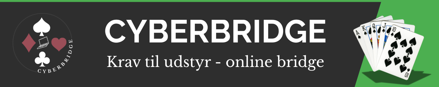 Krav til udstyr når du spiller online bridge hos Cyberbridge